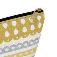 Ribbon Candy Accessory Pouch w T-bottom in Yellow